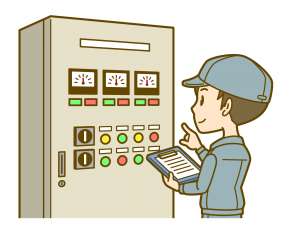 設備点検をする作業員