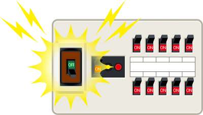 落ちたブレーカー